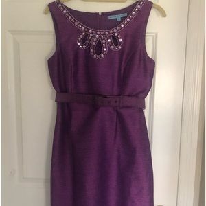 Antonio Melani Iridescent Beaded Dress .